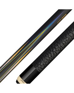 Predator 8 Point Sneaky Pete Black/Curly/Blue Points Elephant Pattern Leather Wrap Pool Cue